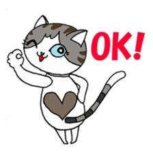 Myaako of the heart cat sticker #6135089