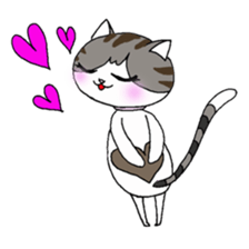 Myaako of the heart cat sticker #6135091