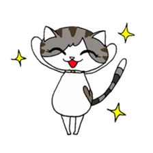 Myaako of the heart cat sticker #6135096