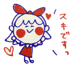 Tricolor girl 2 sticker #6135518