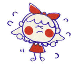 Tricolor girl 2 sticker #6135538