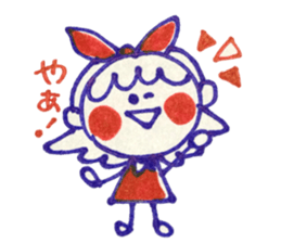 Tricolor girl 2 sticker #6135540
