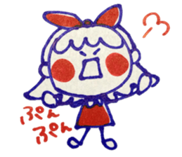 Tricolor girl 2 sticker #6135545