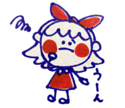 Tricolor girl 2 sticker #6135550