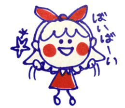 Tricolor girl 2 sticker #6135551