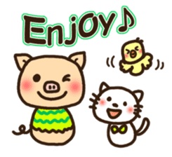 Feelings and Greetings Sticker of  cat sticker #6136543