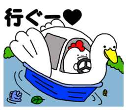 Humorous chicken Gunma dialect sticker #6136640