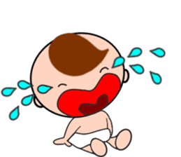 Child-rearing mum with monster baby sticker #6138930