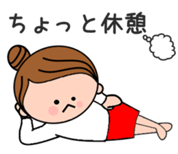 Child-rearing mum with monster baby sticker #6138934