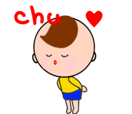 Child-rearing mum with monster baby sticker #6138951