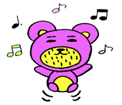 purplebear sticker #6139297