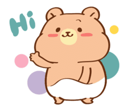 Cute baby bear Cha Cha sticker #6139912