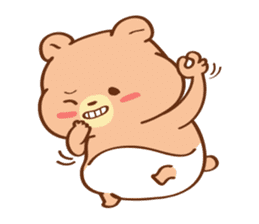 Cute baby bear Cha Cha sticker #6139929