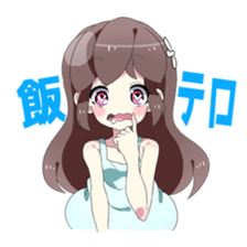 Cute girl`s stickers sticker #6139955