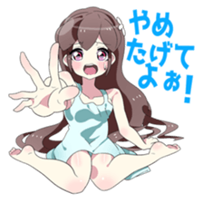 Cute girl`s stickers sticker #6139956