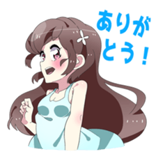 Cute girl`s stickers sticker #6139957