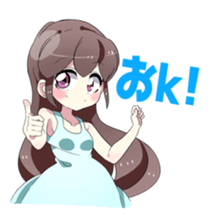 Cute girl`s stickers sticker #6139959