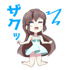 Cute girl`s stickers sticker #6139961