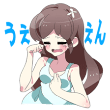 Cute girl`s stickers sticker #6139963