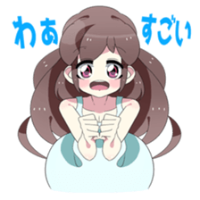 Cute girl`s stickers sticker #6139965