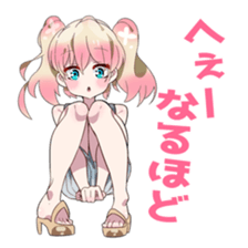 Cute girl`s stickers sticker #6139973