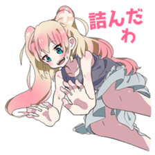 Cute girl`s stickers sticker #6139984