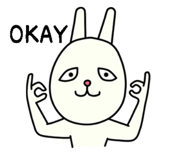 unpleasant rabbit sticker #6140515