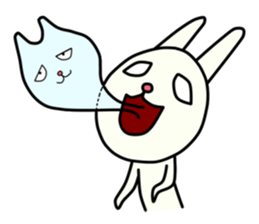 unpleasant rabbit sticker #6140547