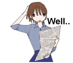 WorkingGirl in English sticker #6141926