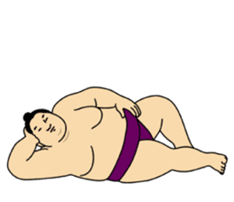 A cute Sumo wrestler 3. sticker #6143303