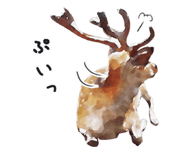 Watercolor deer sticker sticker #6144235