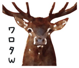Watercolor deer sticker sticker #6144245