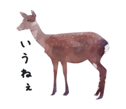 Watercolor deer sticker sticker #6144257