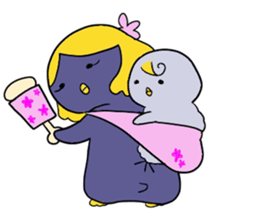 Penguin family life sticker #6144536