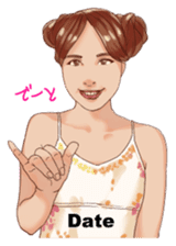 Japanese sign language with Erica sticker #6144965