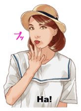 Japanese sign language with Erica sticker #6144969