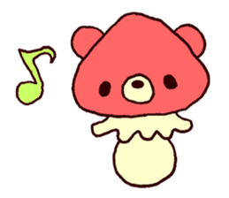 tiny mushroom bear sticker #6145152