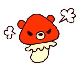 tiny mushroom bear sticker #6145154