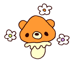 tiny mushroom bear sticker #6145155