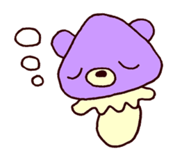 tiny mushroom bear sticker #6145156
