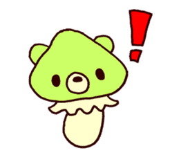 tiny mushroom bear sticker #6145157