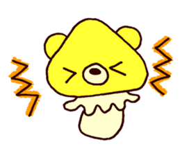 tiny mushroom bear sticker #6145159