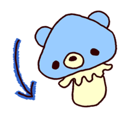 tiny mushroom bear sticker #6145162