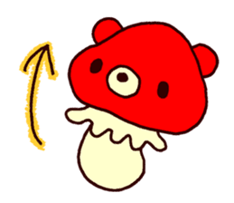 tiny mushroom bear sticker #6145163