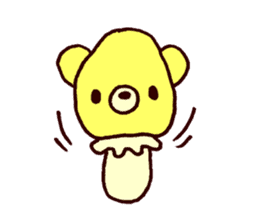 tiny mushroom bear sticker #6145164