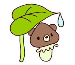 tiny mushroom bear sticker #6145167