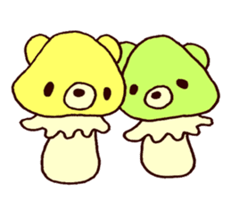 tiny mushroom bear sticker #6145170