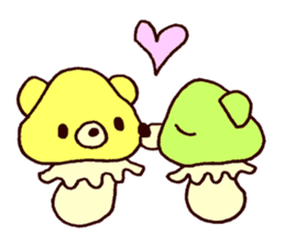 tiny mushroom bear sticker #6145171