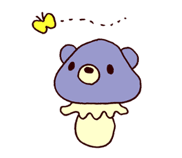 tiny mushroom bear sticker #6145173