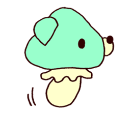 tiny mushroom bear sticker #6145176